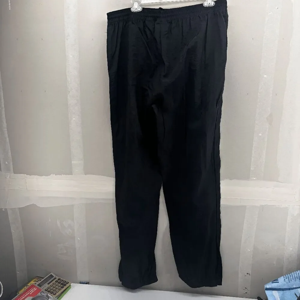 Vintage 90s Reebok Black Nylon Windbreaker Jogger Track Pants‎ Mens XL